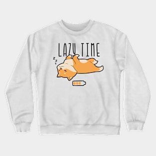 Lazy time shiba inu Crewneck Sweatshirt